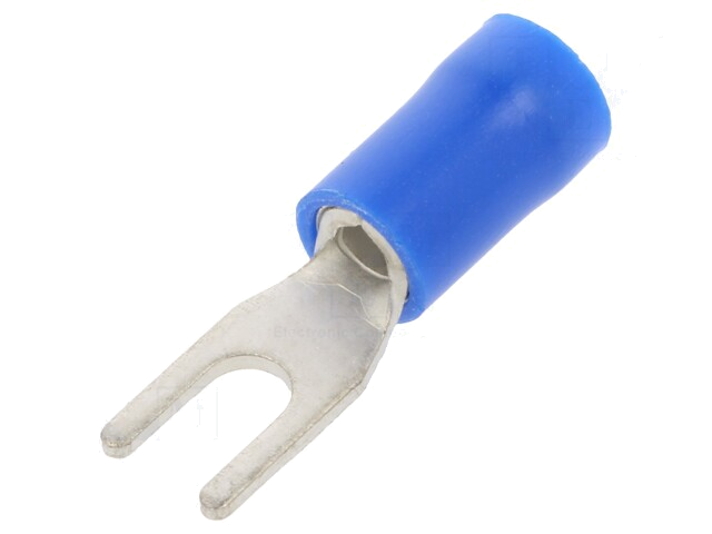 Uiteinde: vork; M3; Ø: 3,2mm; 1,5÷2,5mm2; klemmen; voor draad; blauw Uiteinde: vork; M3; Ø: 3,2mm; 1,5÷2,5mm2; klemmen; voor draad; blauw